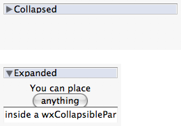 wx.CollapsiblePane