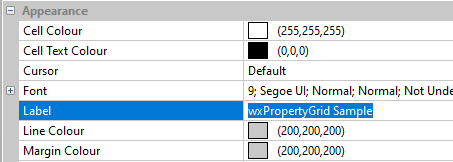 wx.propgrid.PropertyGrid